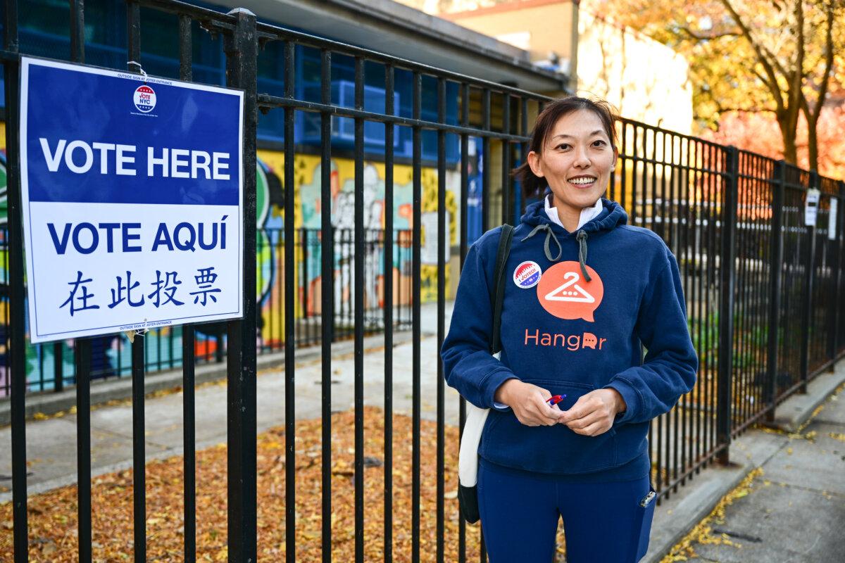 Hui Hsuan Tsai after voting in the mayoral election in New York City on Nov. 4, 2025. (Adhiraj Chakrabarti for The Epoch Times)
