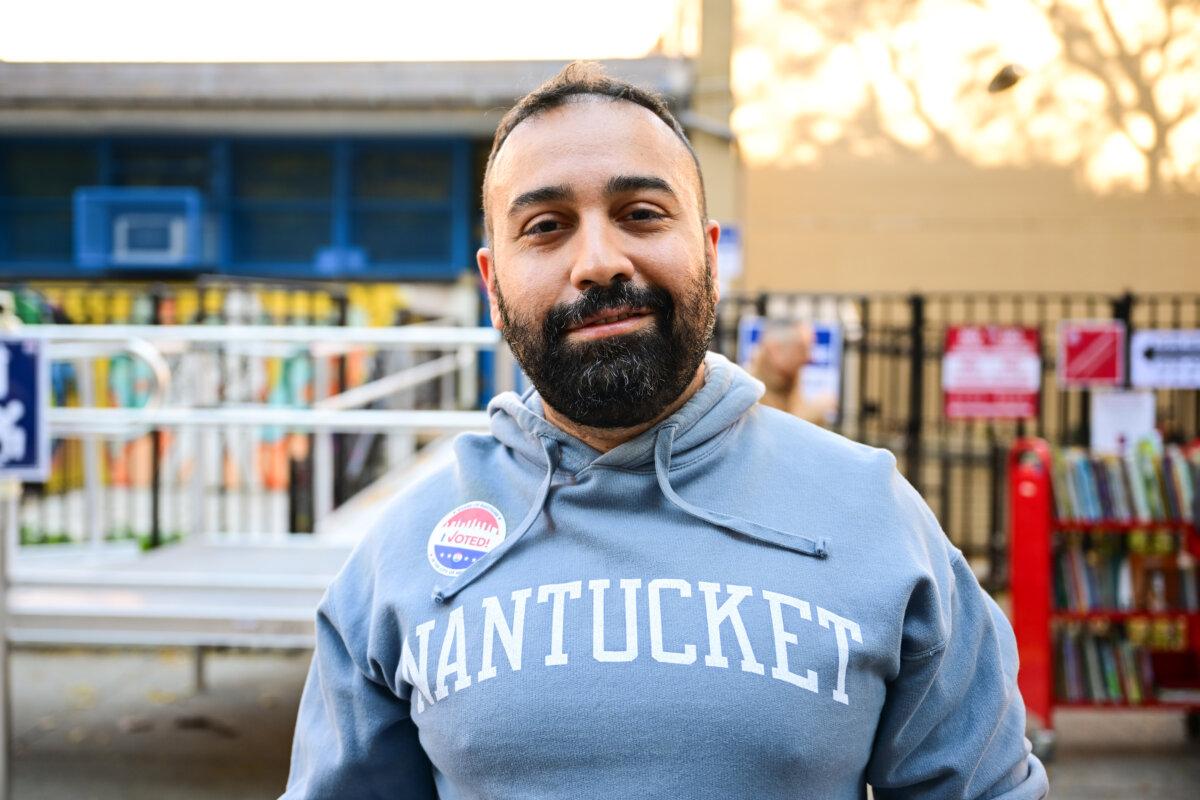 Nuah Bukhari after voting in the mayoral election in New York City on Nov. 4, 2025. (Adhiraj Chakrabarti for The Epoch Times)