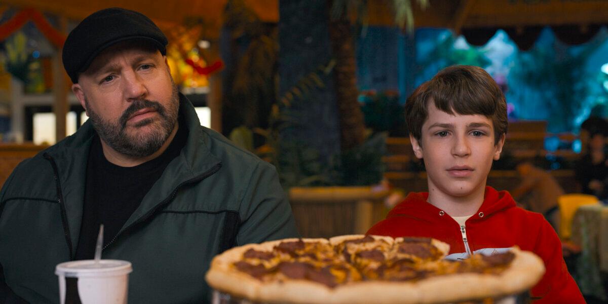 Brian Jennings (Kevin James, L) and Lucas (Benjamin Pajak), in “Playdate.” (Amazon MGM Studios/MovieStillsDB)