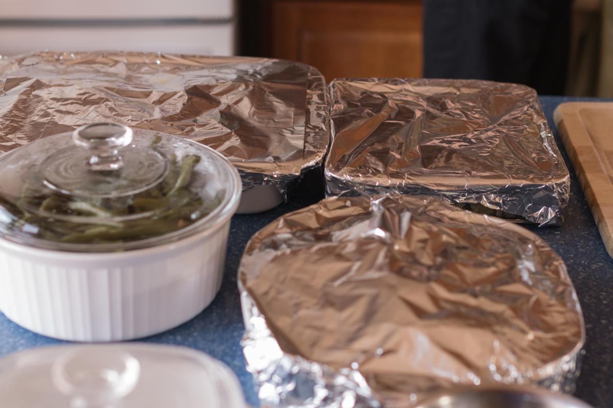 Preparing casseroles and pies in covered dishes simplifies storage and frees up counter space. (Sami Hajjar/Getty Images)