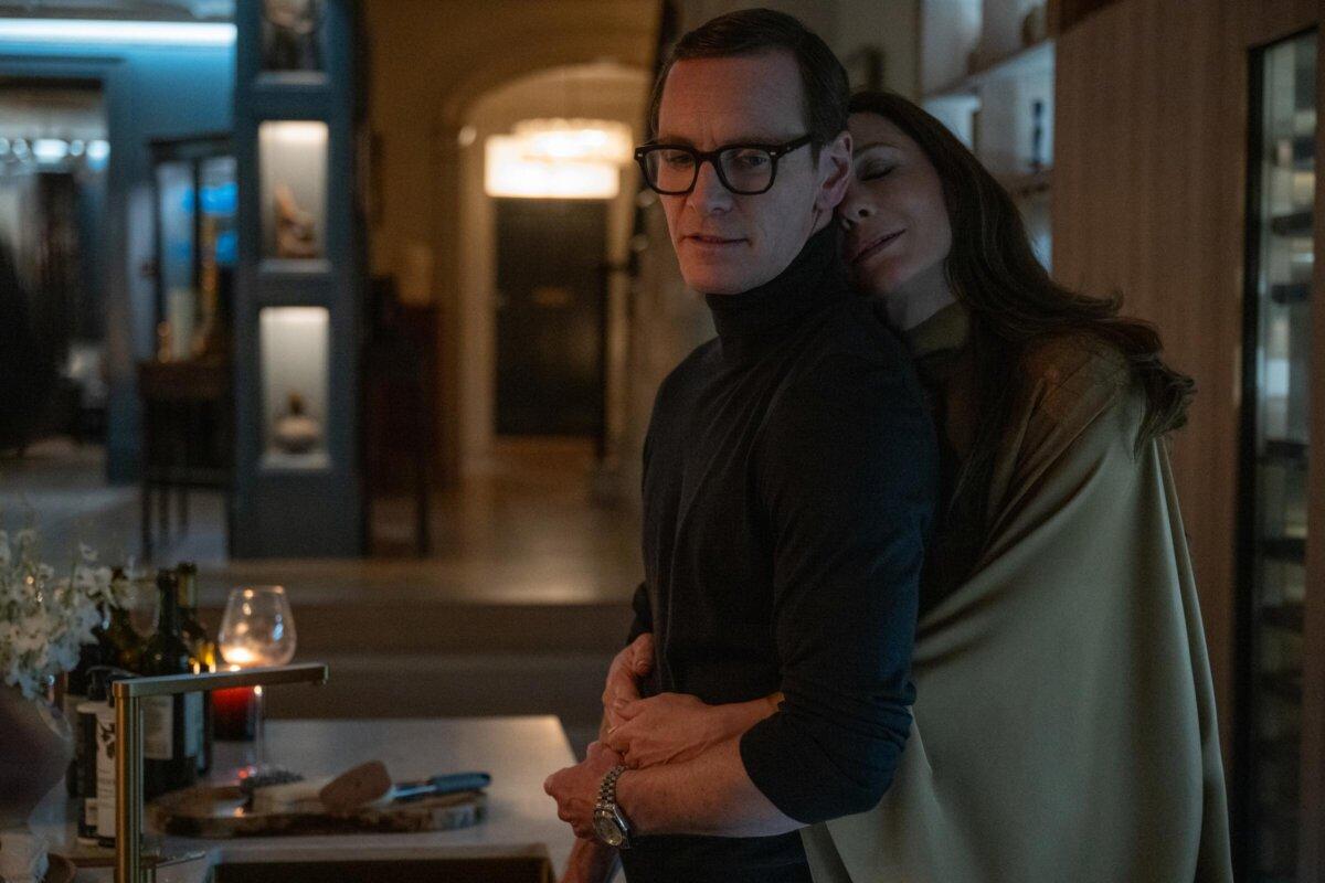 George T. Woodhouse (Michael Fassbender) and Kathryn St. Jean (Cate Blanchett), in "Black Bag." (Focus Features)