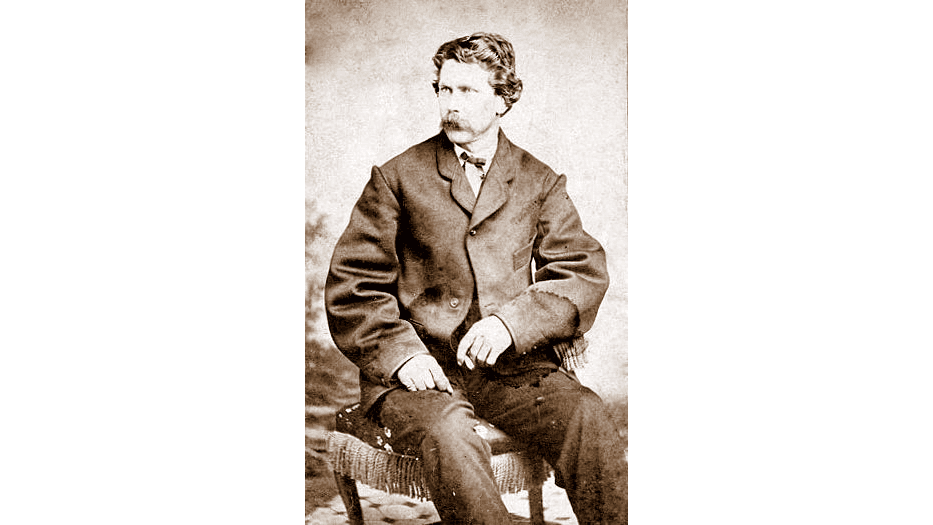 A carte de visite (CDV) of Timothy H. O'Sullivan with imprint of F.G. Ludlow, Carson City, Nevada Territory on verso. Taken between 1871–1874 while O'Sullivan was the official photographer for the Wheeler Expedition. (Public Domain)