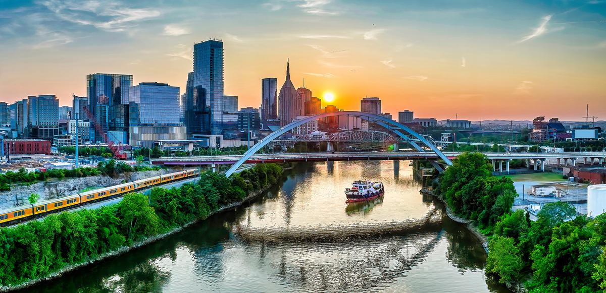 Despite its historic significance, Nashville's extensive urban development has given the city a contemporary skyline. (Larry Gibson/Getty Images)