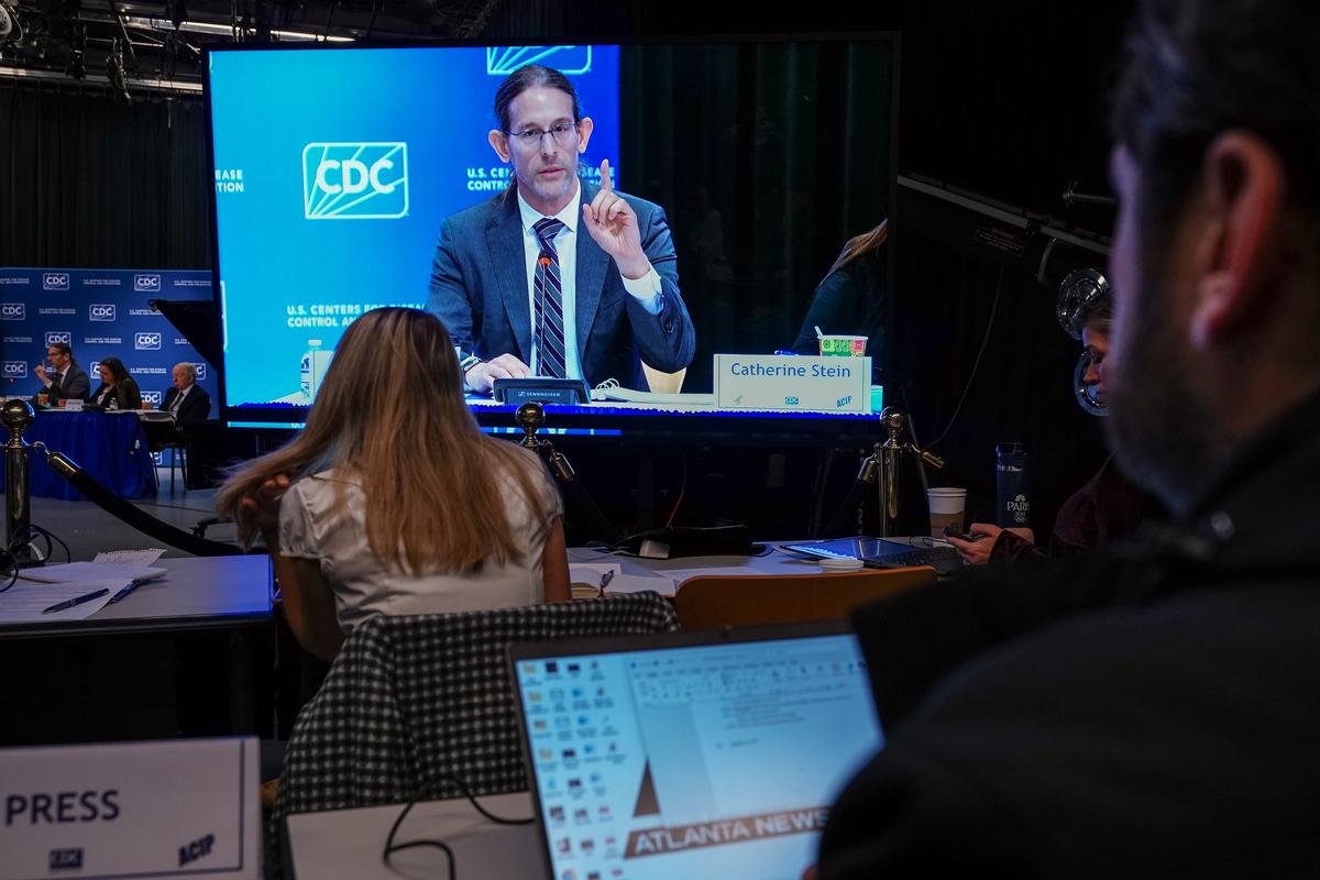 Retsef Levi, a member of the CDC's Advisory Committee on Immunization Practices, at the CDC headquarters in Atlanta, Ga., on Dec. 4, 2025. (Elijah Nouvelage/Getty Images)