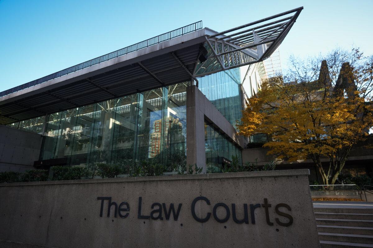 The Law Courts building, home to the B.C. Supreme Court and Court of Appeal, is seen in Vancouver on Nov. 23, 2023. (The Canadian Press/Darryl Dyck)