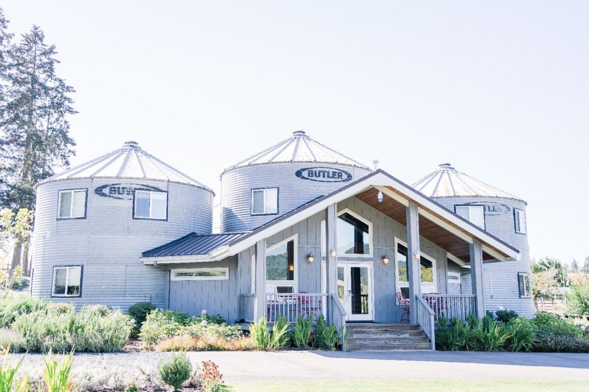 A silo becomes a suite at Abbey Road Farm in Carlton, Oregon. (Abbey Road Farm)