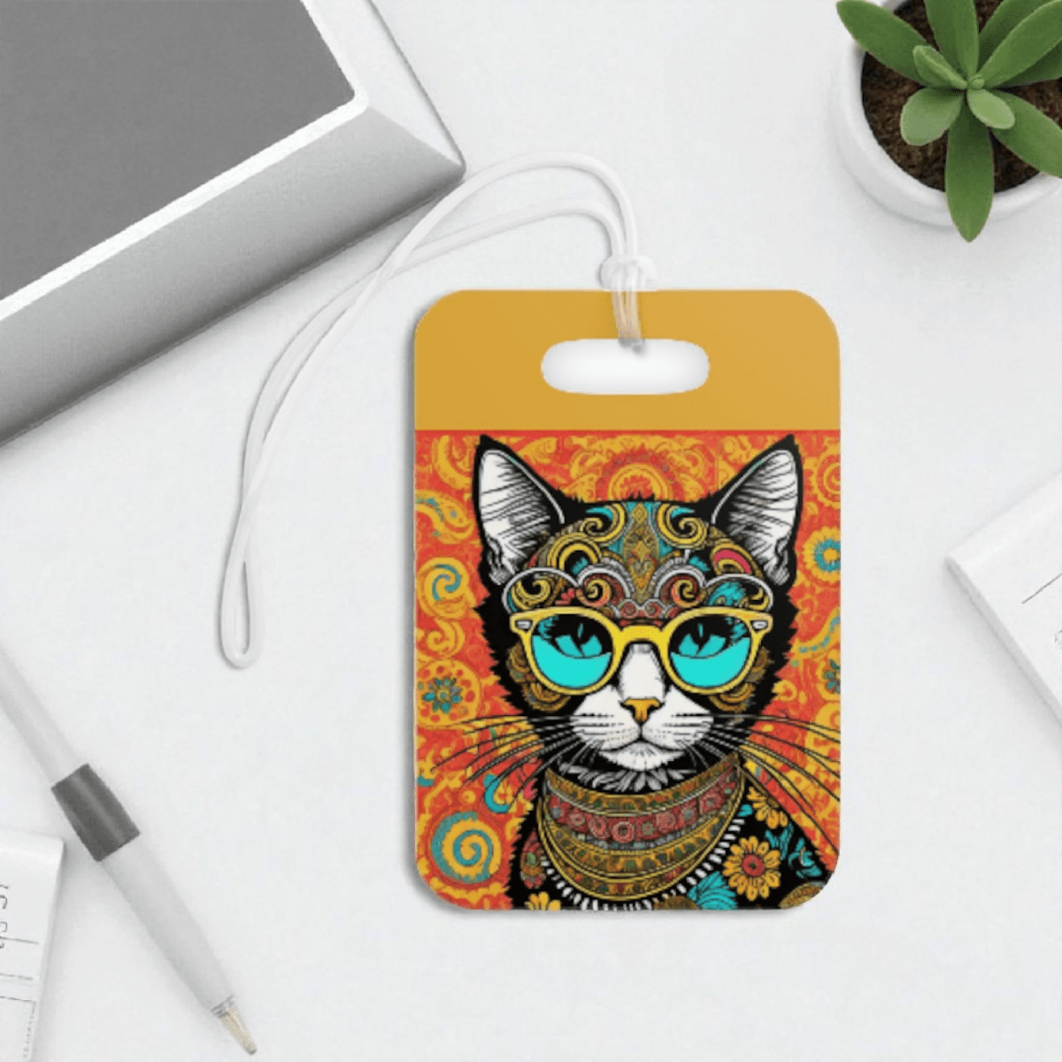Distinctive luggage tags help travelers quickly identify their bags on crowded carousels. (Thafae)