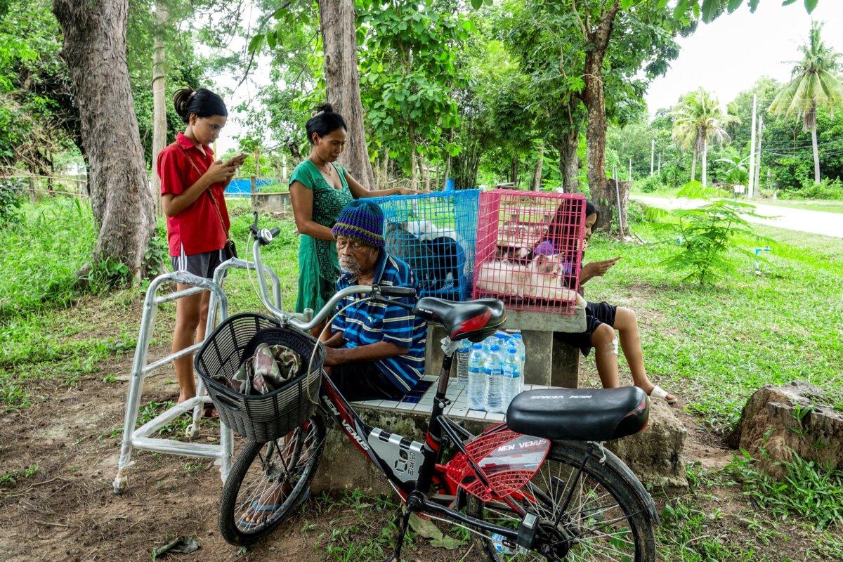 People rest at a shelter amid the clashes between Thailand and Cambodia, in Thailand on July 24, 2025. (Pansira Kaewplung/Reuters)