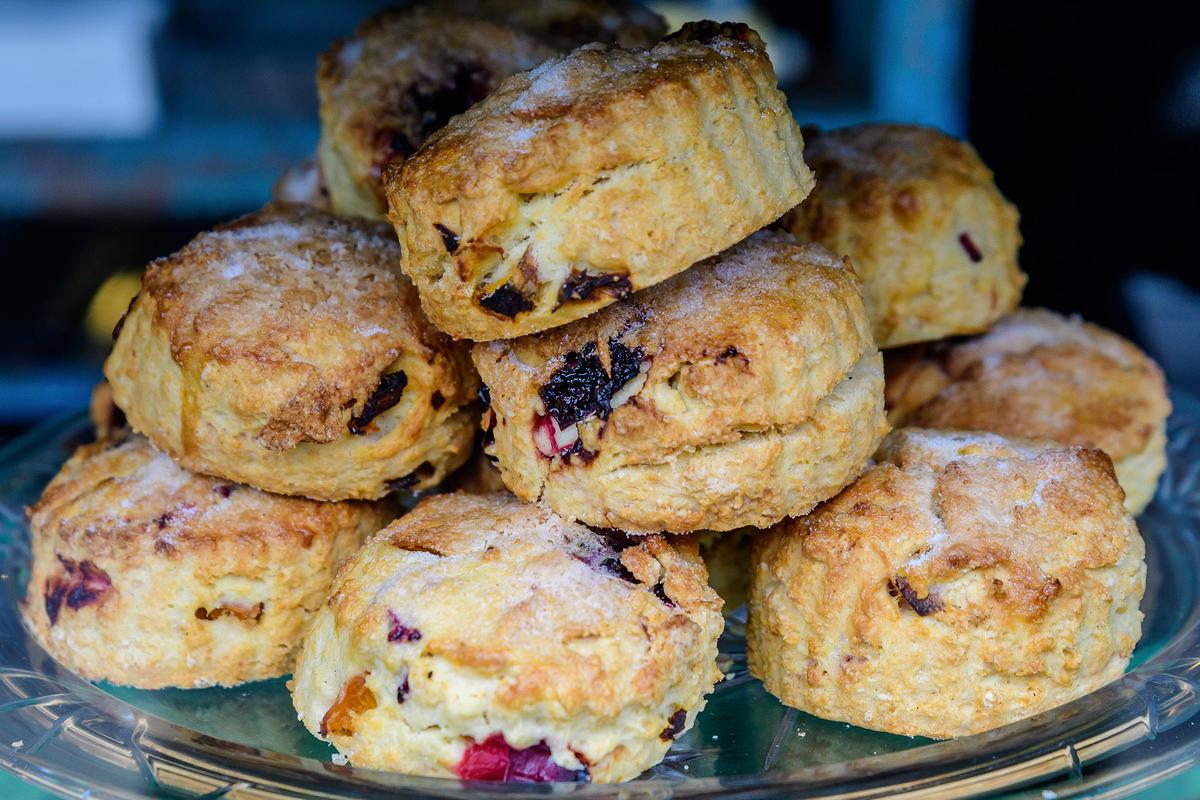 English scones, served with clotted cream and jam. (Cristina Ionescu/Shutterstock)