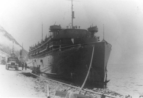 The USAT Dorchester prior to its tragic loss. (Public Domain)
