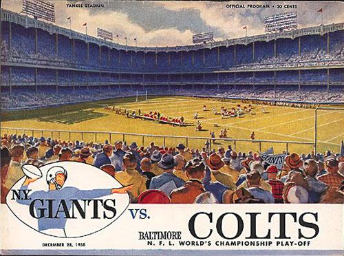 The 1958 NFL Championship Game program. (Pubic Domain)