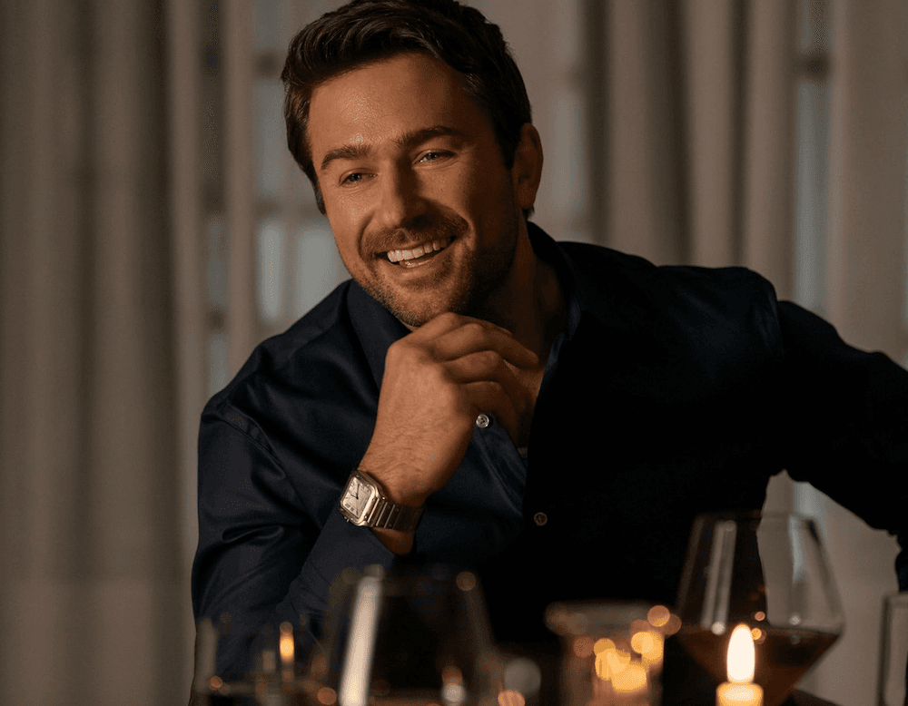 Andrew Winchester (Brandon Sklenar) wines and dines, in "The Housemaid." (Lionsgate)