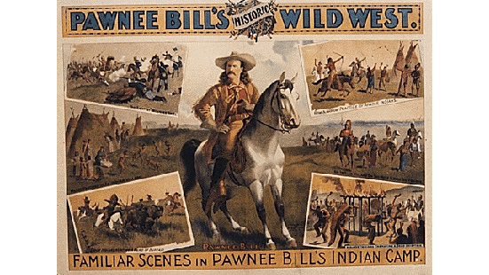 A poster for "Pawnee Bill's Historic Wild West," 1888. (PD-US)