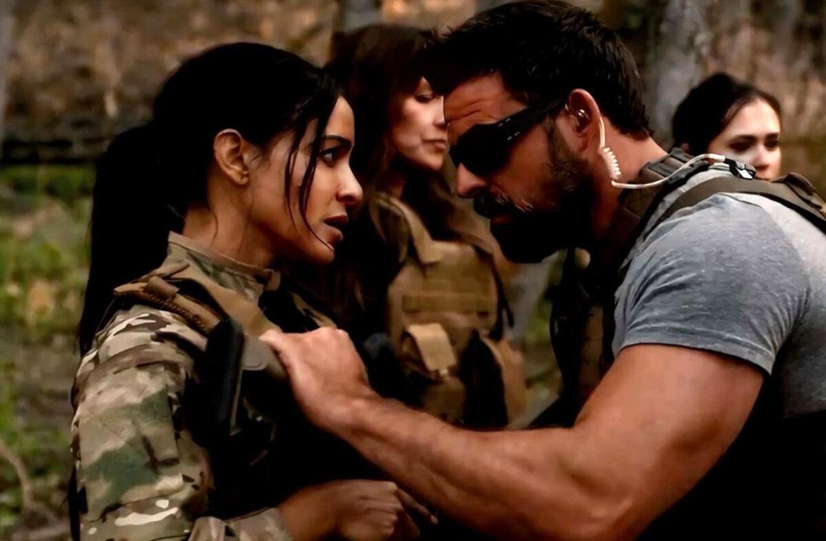 Julia Stearns (Mia Marina)<b> </b>and Evan Lee (Jesse Hutch), in “Homestead: The Series.” (Angel Studios)