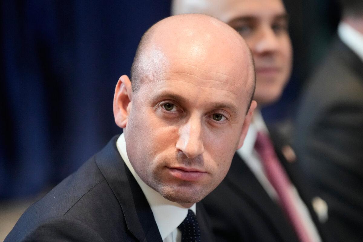 Homeland security adviser Stephen Miller on the sidelines of the ASEAN Summit in Kuala Lumpur, Malaysia, on Oct. 26, 2025. (AP Photo/Mark Schiefelbein), File)