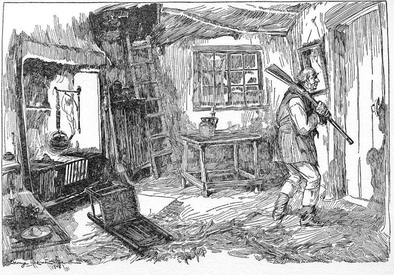 "When suddenly, the struggling fire illuminated the whole chimney with a glow of light; and the Cricket on the Hearth began to Chirp!" From "The Cricket on the Hearth," by Charles Dickens. Project Gutenberg. (Public Domain)