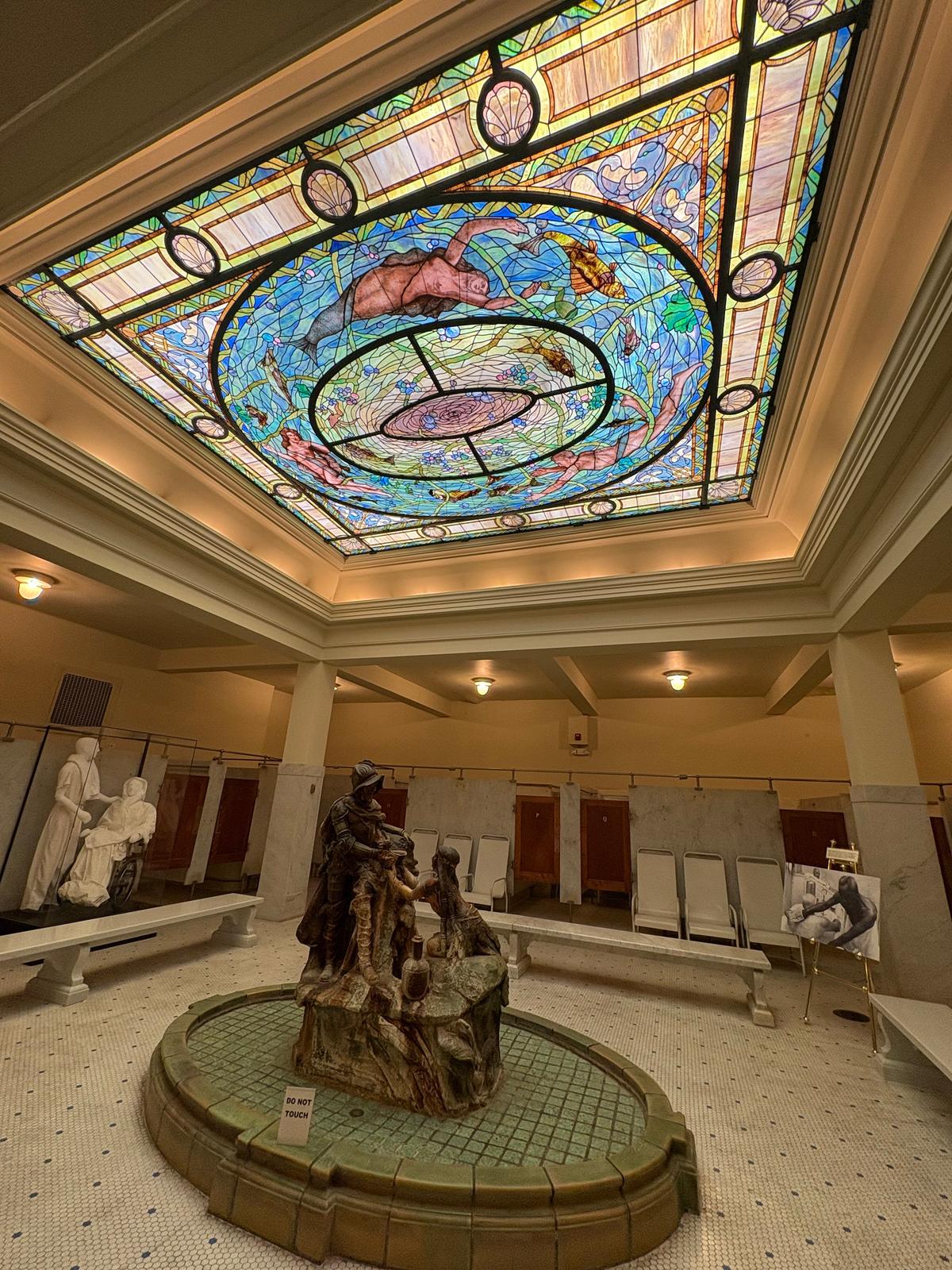 Stained glass was a hallmark of early 20th-century architecture. (Deena Bouknight)