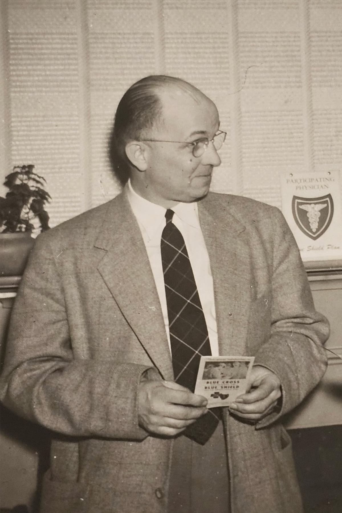 Dr. Charles Harwood became an early adopter of Blue Cross Blue Shield when it began operating in Vermont. (Photo provided by Brian Harwood.)
