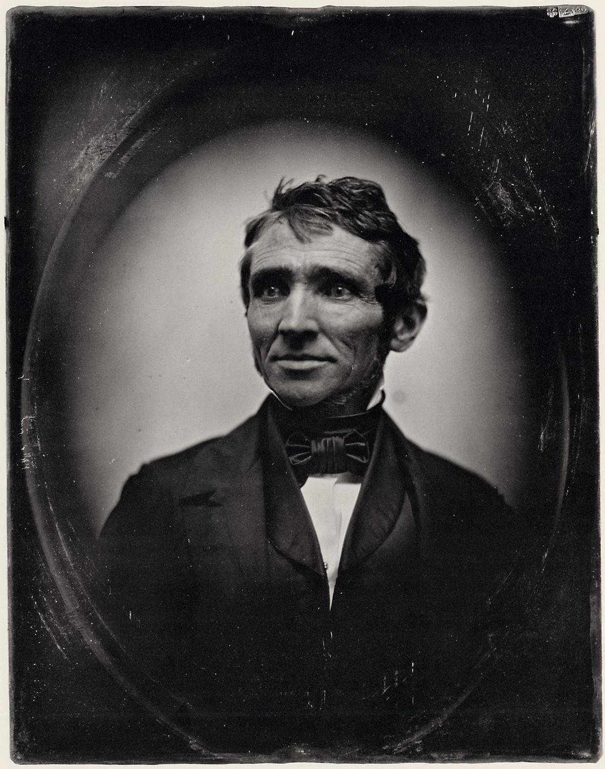 The daguerreotype of Charles Goodyear, 19th century, was photographed by Albert Sands Southworth and Josiah Johnson Hawes. Goodyear invented of vulcanized rubber. (Public Domain)