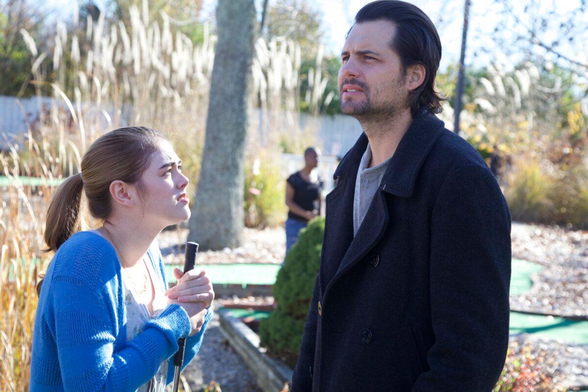 Katie (McKaley Miller) has a serious talk with her dad, Cal (Kristoffer Polaha), in “Where Hope Grows.” (Roadside Attractions)