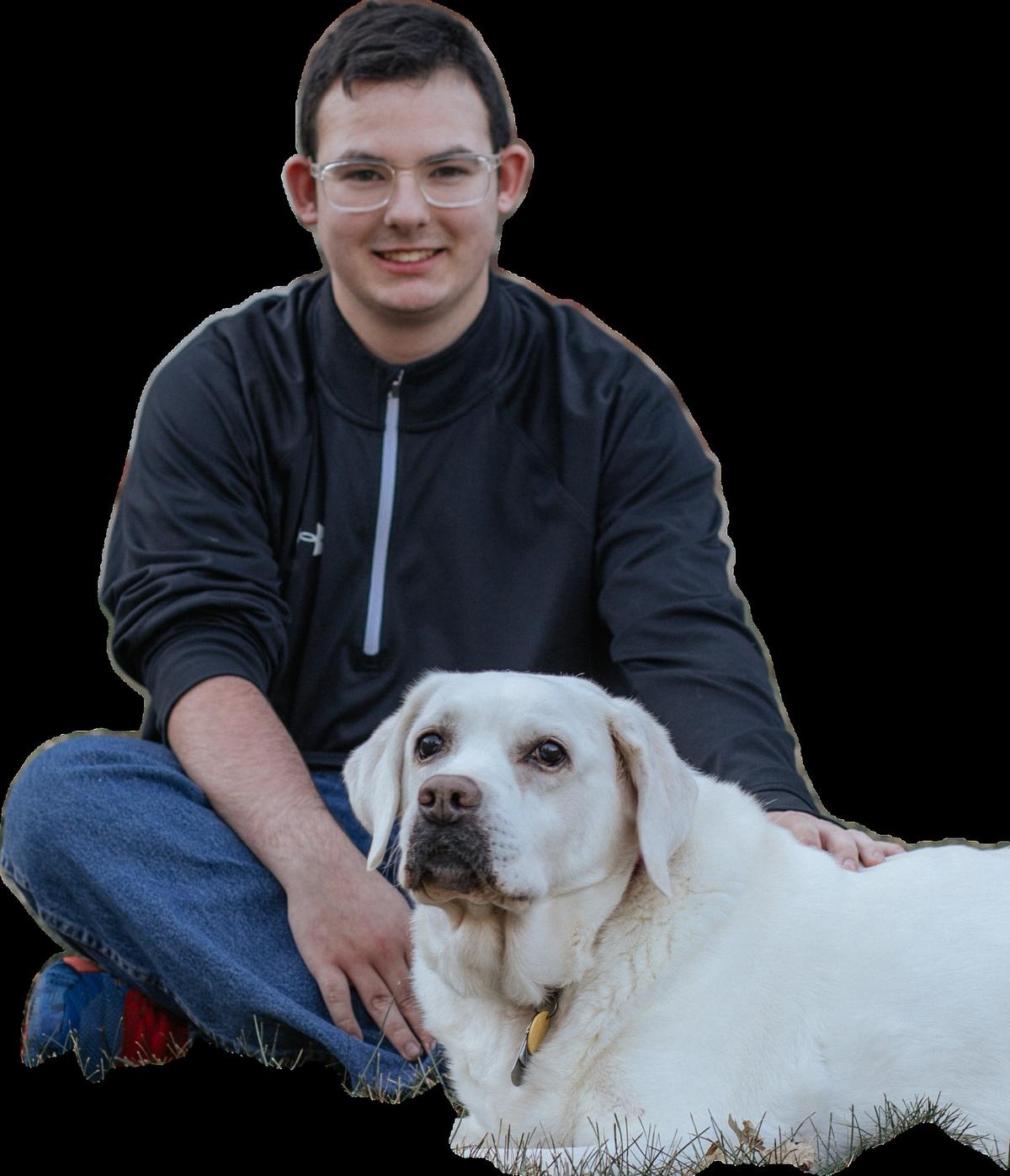 Service dog Sophia spent most of her life as a companion to Brandon Swafford. (Courtesy of Cyndi Swafford)