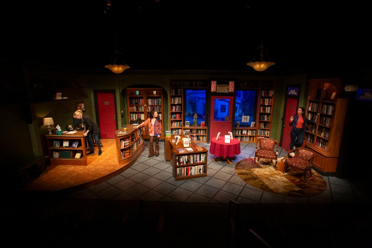 The set of "The Bookstore" evokes a cozy urban haven for bibliophiles. (Hunter Canning)