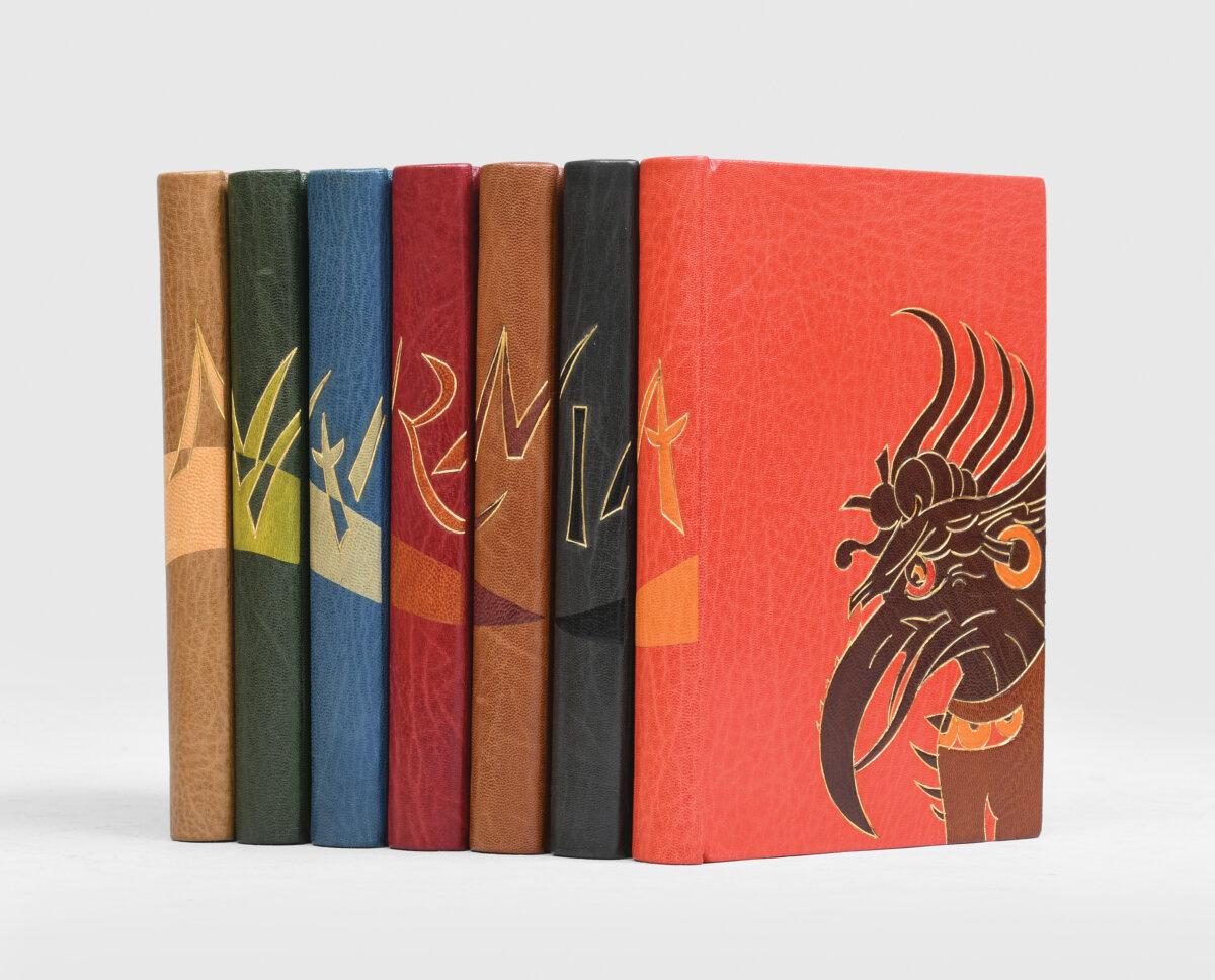 A finely bound set of first editions of "The Chronicles of Narnia," by C.S. Lewis (1950-56). (Courtesy of Peter Harrington)
