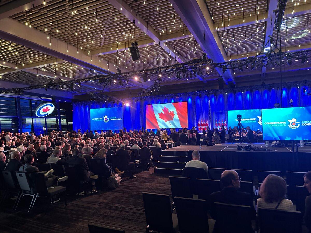 Conservative Party members take part in the party's 2026 convention at the BMO Centre in Calgary on Jan. 29, 2026. (Omid Ghoreishi/The Epoch Times)