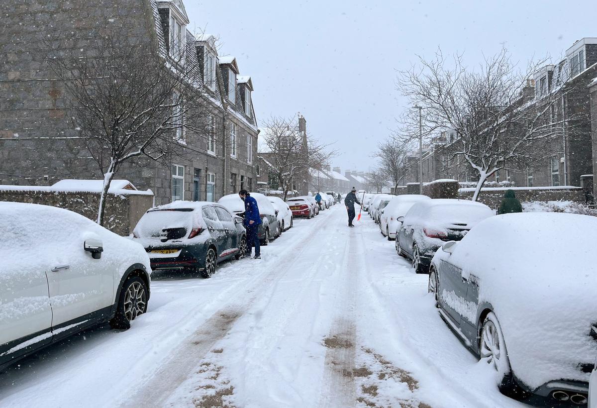 Schools closed and flights cancelled as warnings for snow and ice in force