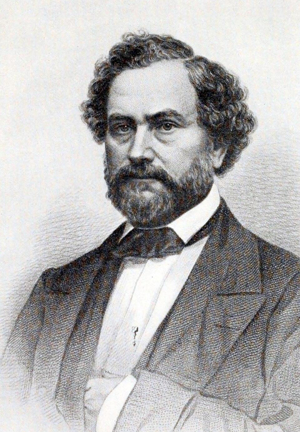 An 1857 engraving of Samuel Colt. (Public Domain)