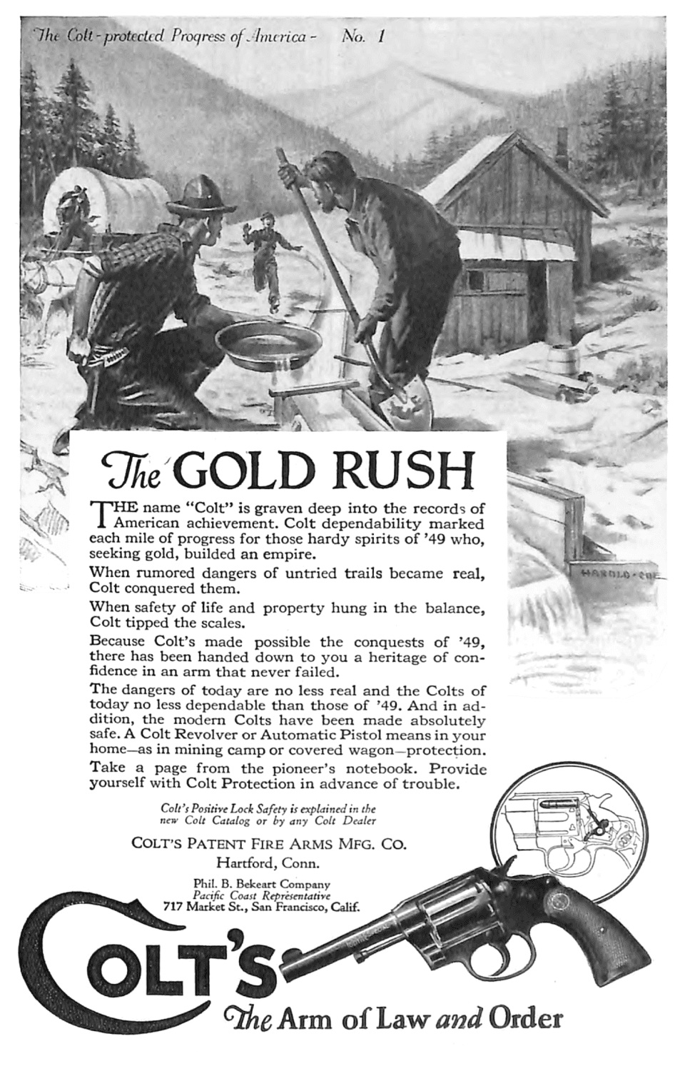 Advertisements for the Colt revolver were ahead of their time; Samuel Colt turned out to be masterful at marketing his product. (Public Domain)
