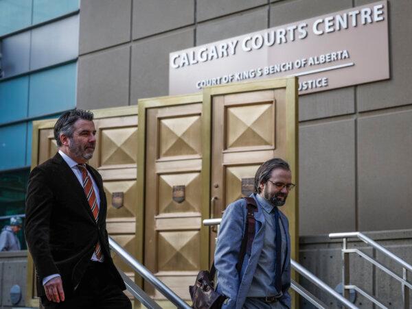 The Calgary Courts Centre is pictured in Calgary on Feb. 20, 2024. (The Canadian Press/Jeff McIntosh)