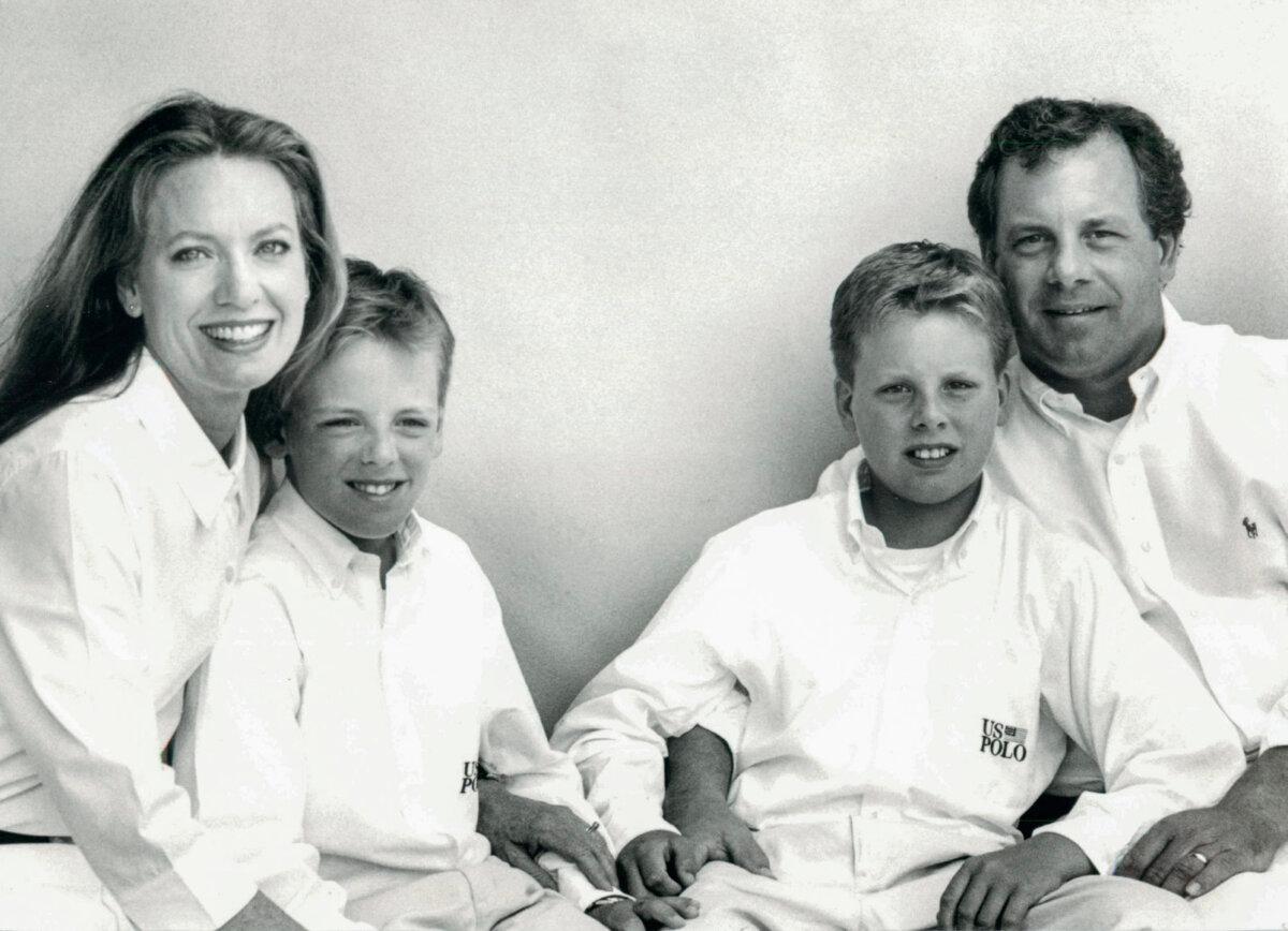 Crandall with his wife and two sons. Chad (second from L) died of cancer when he was 15 years old. (Courtesy of Dr. Chauncey Crandall)