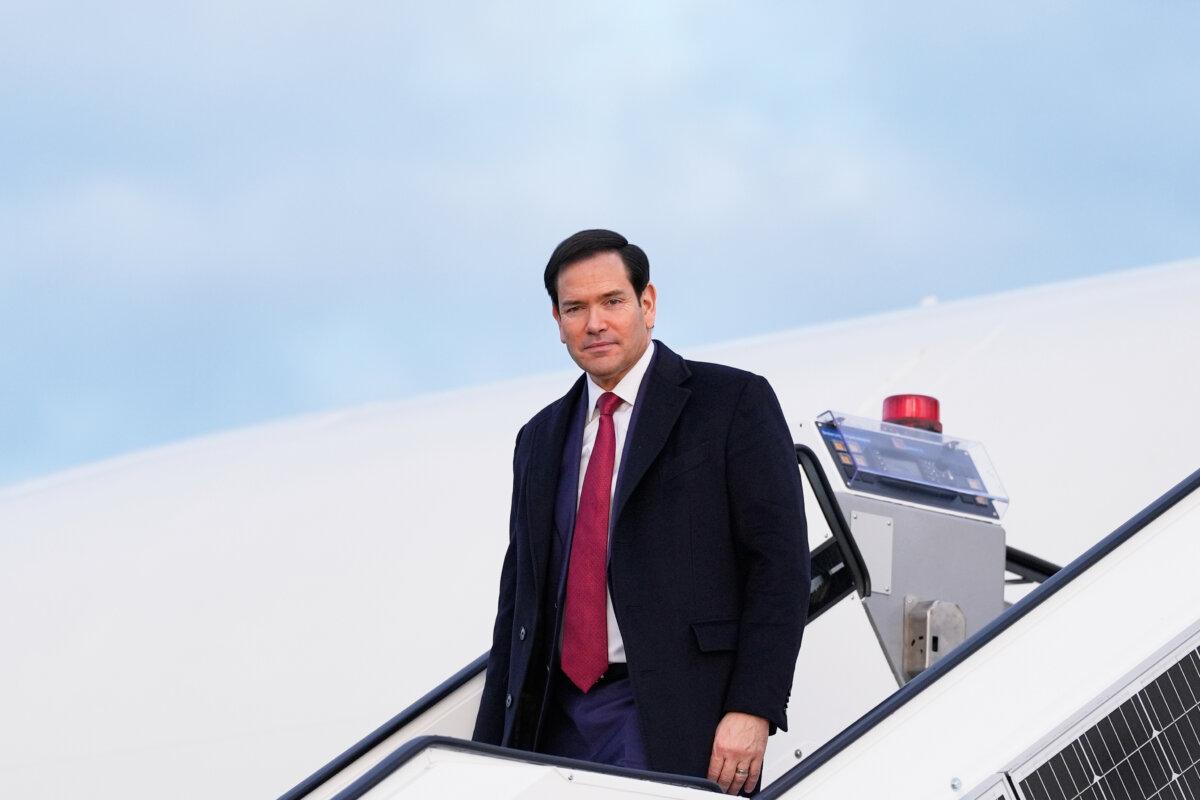 U.S. Secretary of State Marco Rubio arrives in Munich on Feb. 13, 2026. (Alex Brandon, Pool/AP)