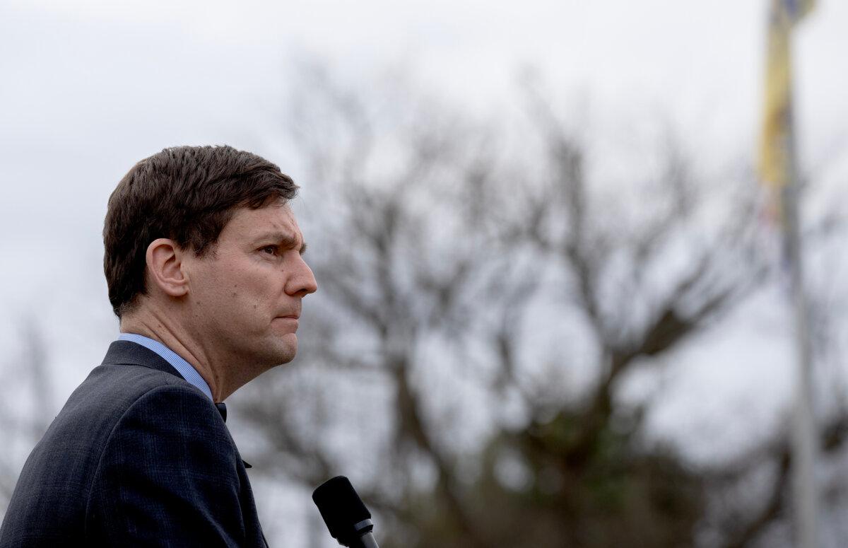 B.C. Premier David Eby speaks during a press conference following the throne speech in Victoria, B.C., on Feb. 12, 2026. The province declared that day as a day of mourning at the legislature in honour of the victims of the mass shooting that took place in Tumbler Ridge, B.C., on Feb. 10, 2026. (The Canadian Press/Chad Hipolito)