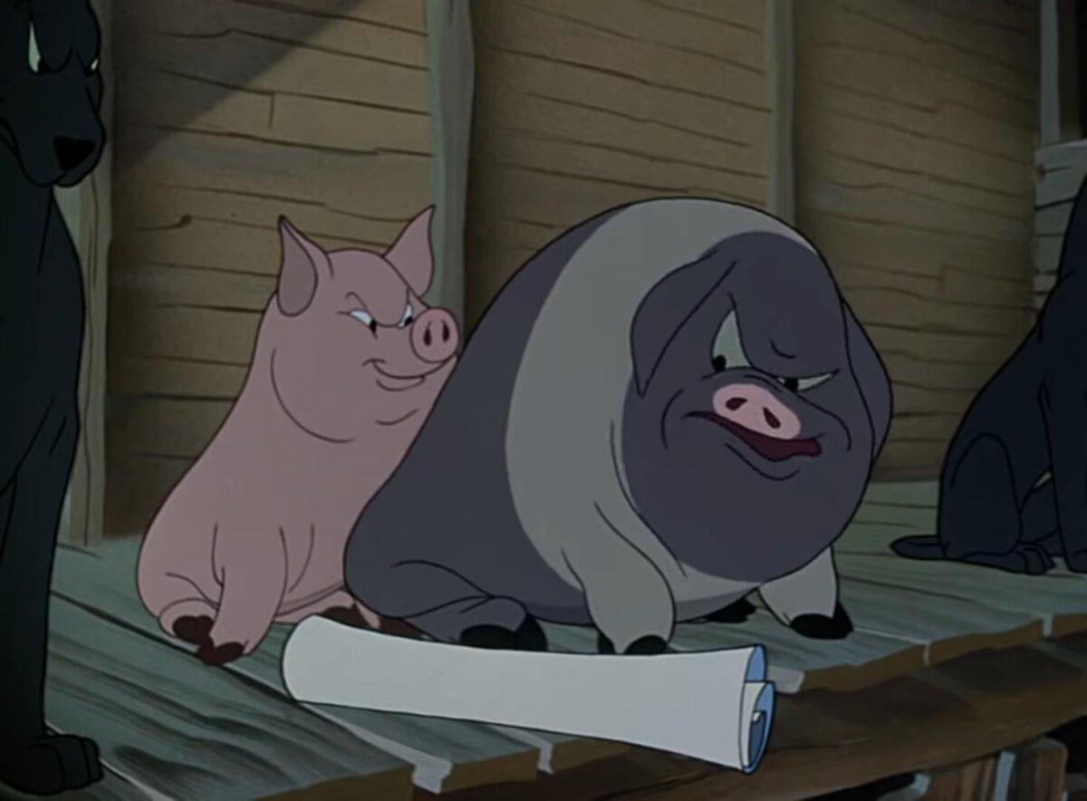 The pigs take over in "Animal Farm." (Distributors Corporation of America)