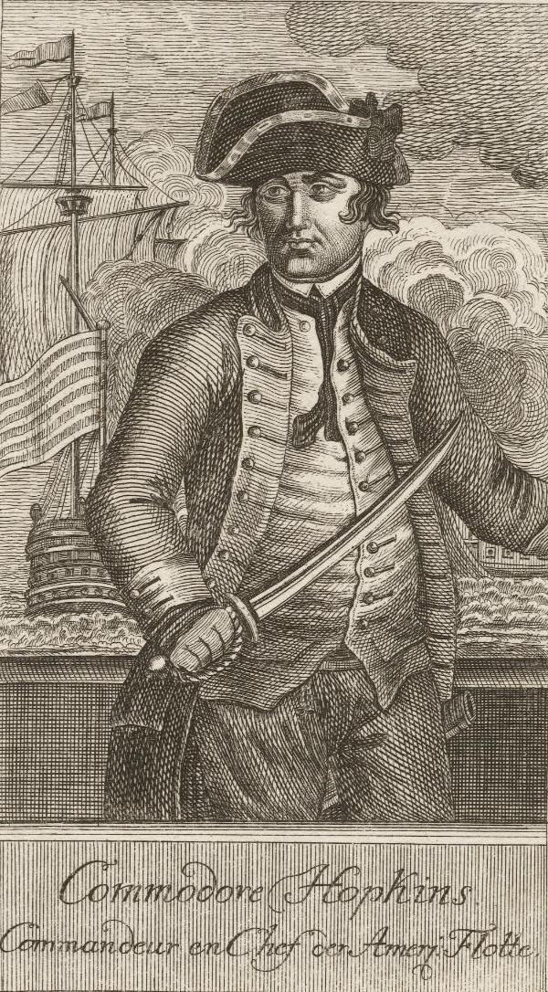 Etching of Esek Hopkins. (Public Domain)