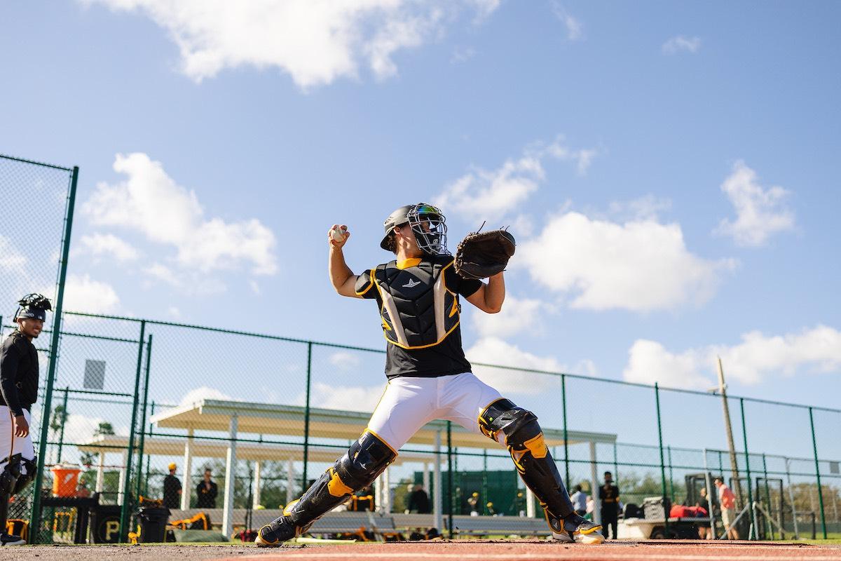 A photo of Derek Berg, who played four years at West Point and graduated from the United States Military Academy. He is currently playing in the Pittsburgh Pirates organization. (Courtesy of the Pittsburgh Pirates)