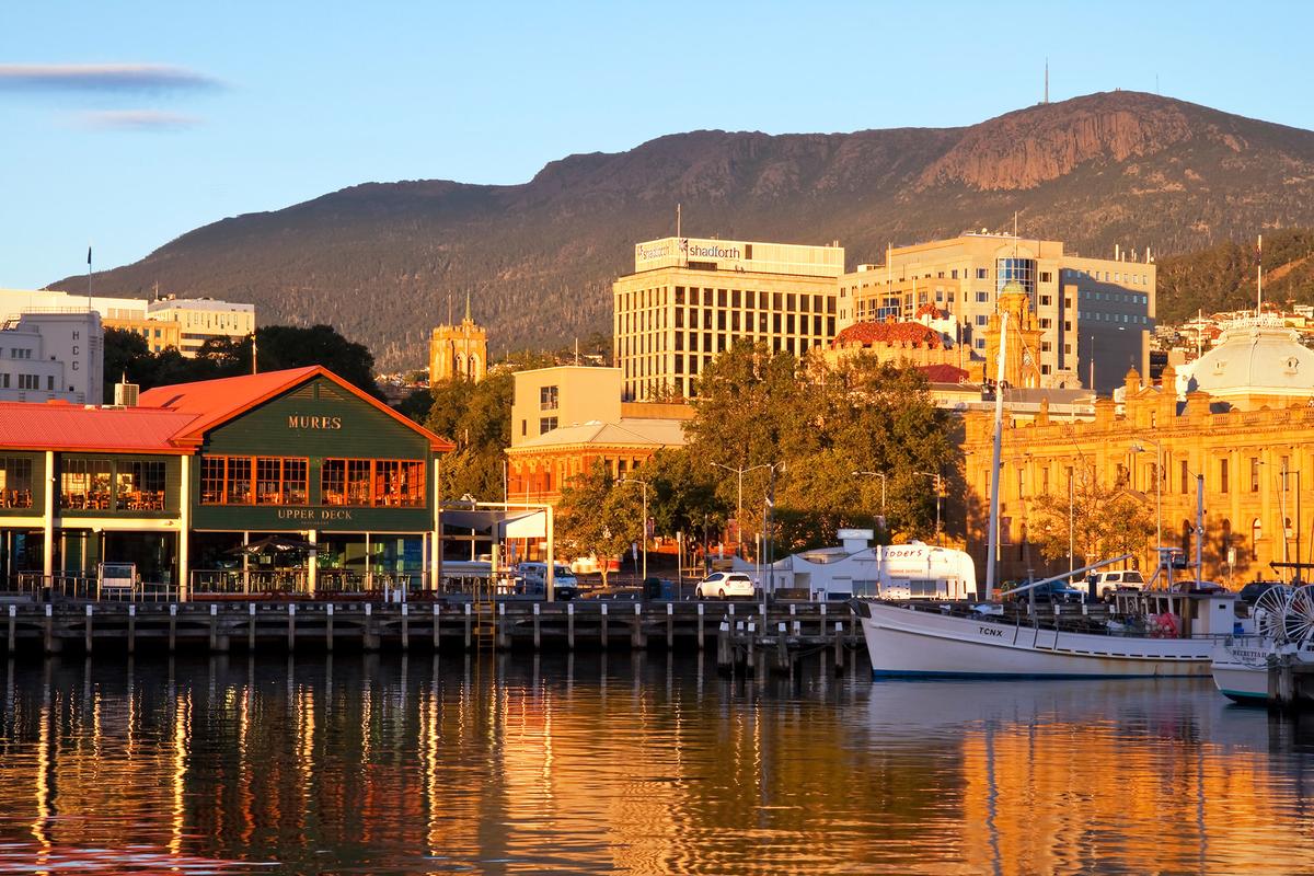 Victoria Dock, located in the heart of the city, is central to Hobart's maritime history and industry. (Norman Allchin/Shutterstock)