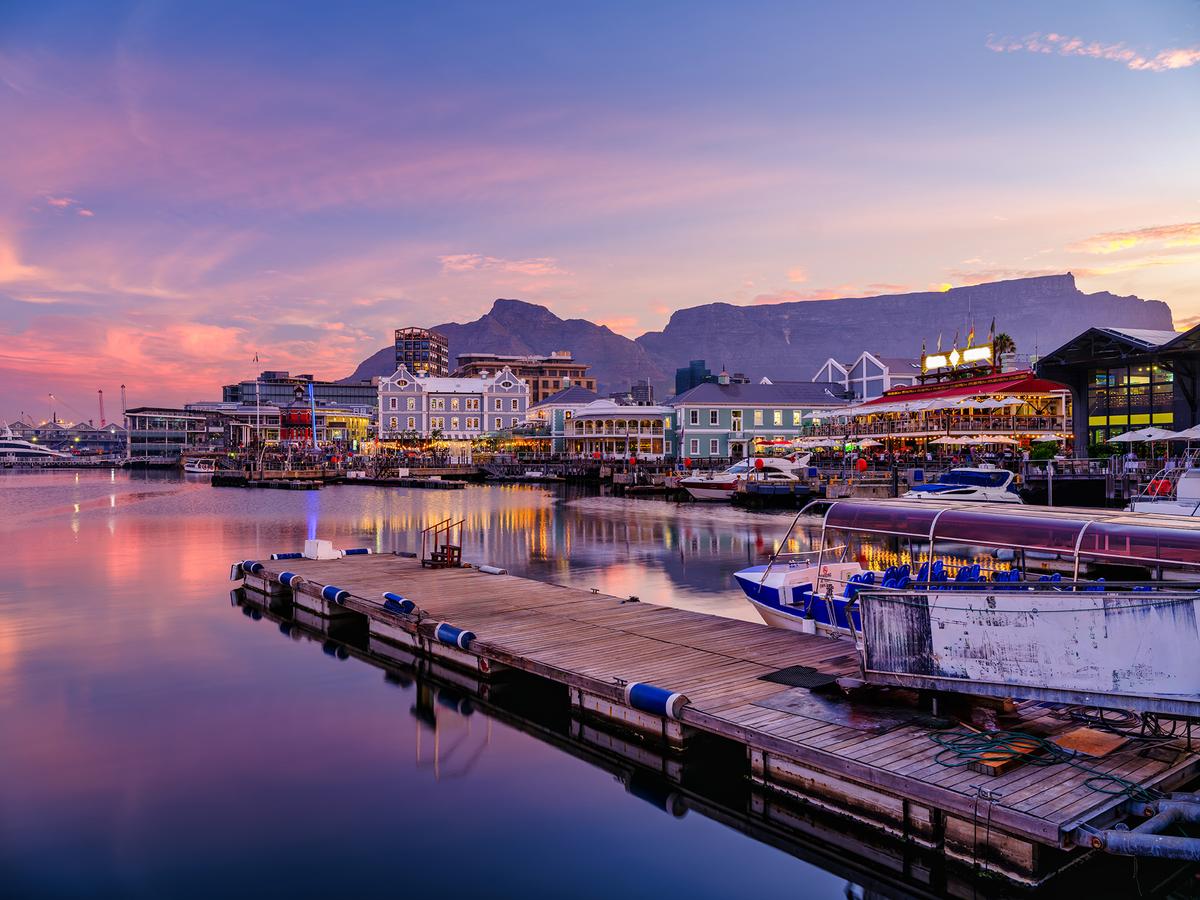 The V&A Waterfront is a major tourist and shopping area in Cape Town, South Africa. (Arnold Petersen/Getty Images)