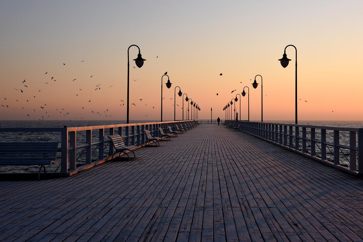 First built in 1827, the Sopot Pier has been expanded several times over the centuries. It functions as both a promenade and a marina for small boats and excursion vessels. (Magda Ergietowska/500px/Getty Images)