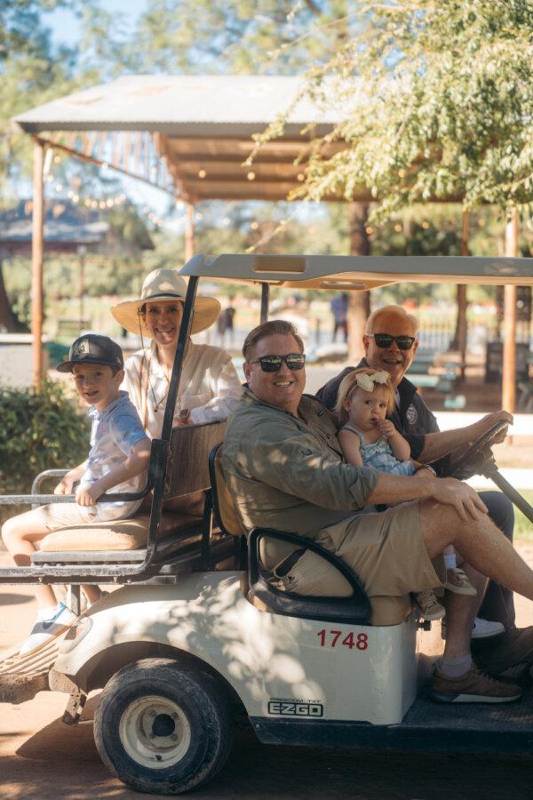 Visitors gather for a pumpkin and chili celebration, one of many festivals that draw families to Arizona's farms. (Courtesy of Schnepf Farms)