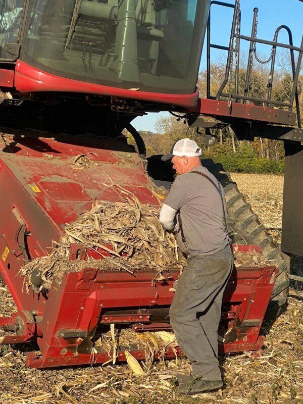 Adam Smith works with his equipment out in the fields of Adam Smith Family Farms in Hamilton, Ohio. (Courtesy of Adam Smith)