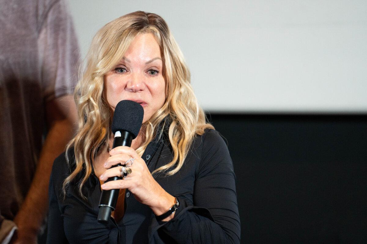 Joanne Rubino, founder and president of Be Brave Media and producer of “Kratom: Side Effects May Include,” at the Regal Union Square theater in New York City on Jan. 18, 2026. (Samira Bouaou/The Epoch Times)