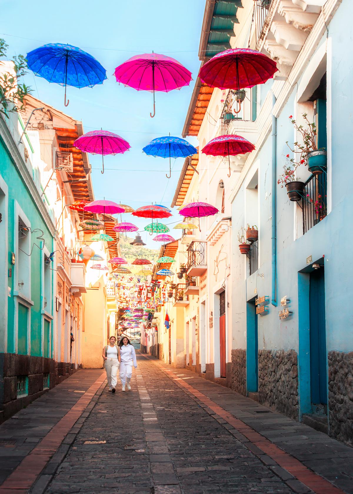 Calle La Ronda passes between colorful colonial houses, many converted into spaces for cafes, chocolatiers, and craft shops. (Maria Coulson)