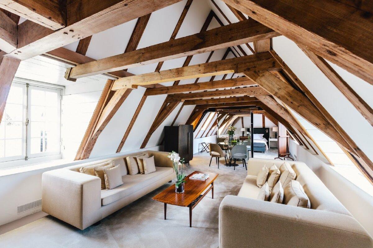 The Luxury Suite with a garden view at The Dylan Amsterdam is the perfect place to recuperate from a day of walking or cycling the Dutch way around The Nine Streets, a culturally eclectic canal-side neighborhood. (The Dylan Amsterdam)