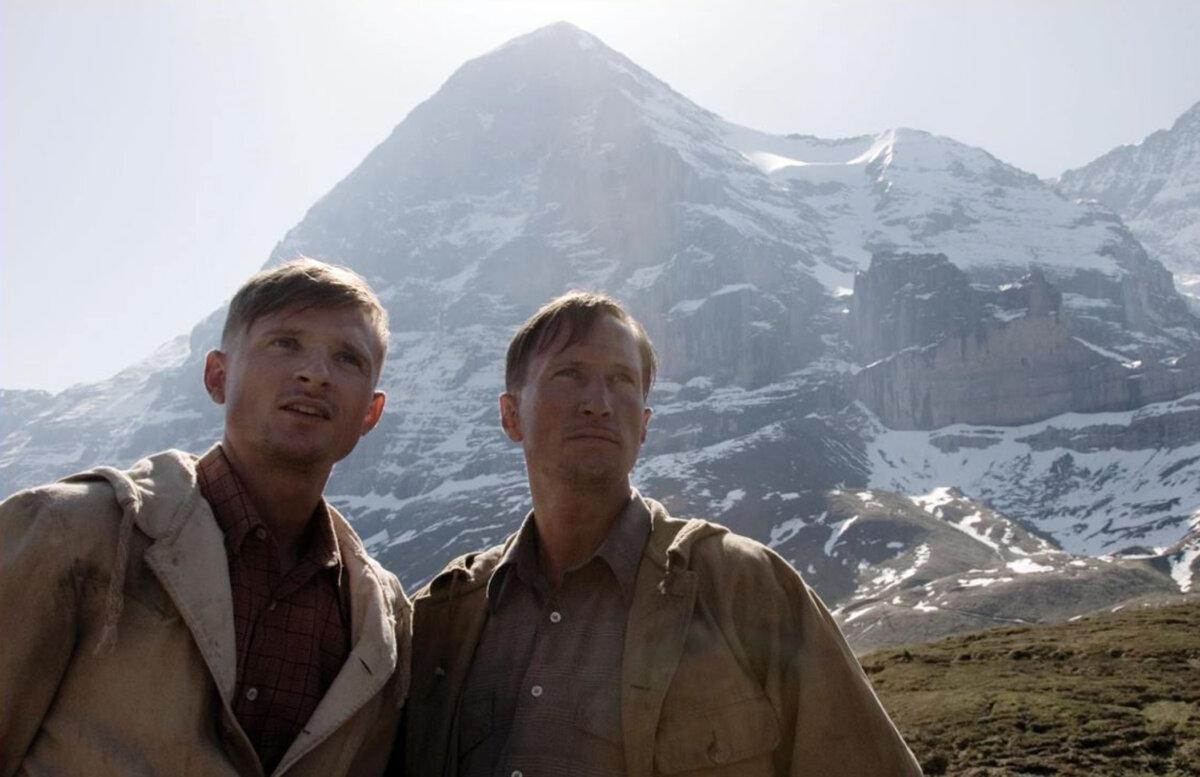 Andi Hinterstoisser (Florian Lukas, L) and Toni Kurz (Benno Furmann), in “North Face.” (GJW+)