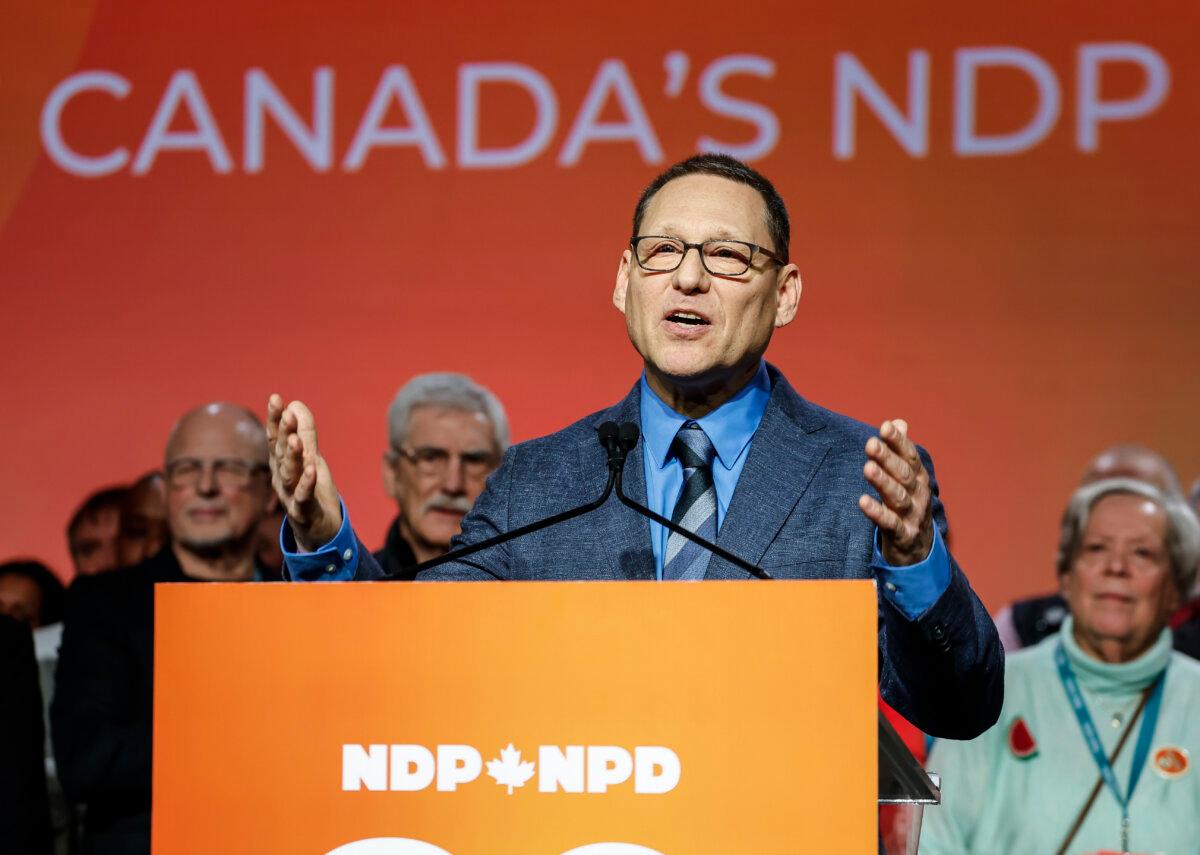 NDP Leader Avi Lewis in Winnipeg on March 29, 2026. (The Canadian Press/John Woods)