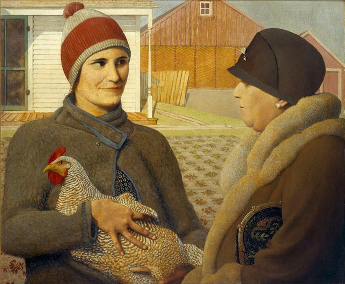 "Appraisal," 1932, by Grant Wood. Dubuque Museum of Art, Dubuque, Iowa. (Public Domain)