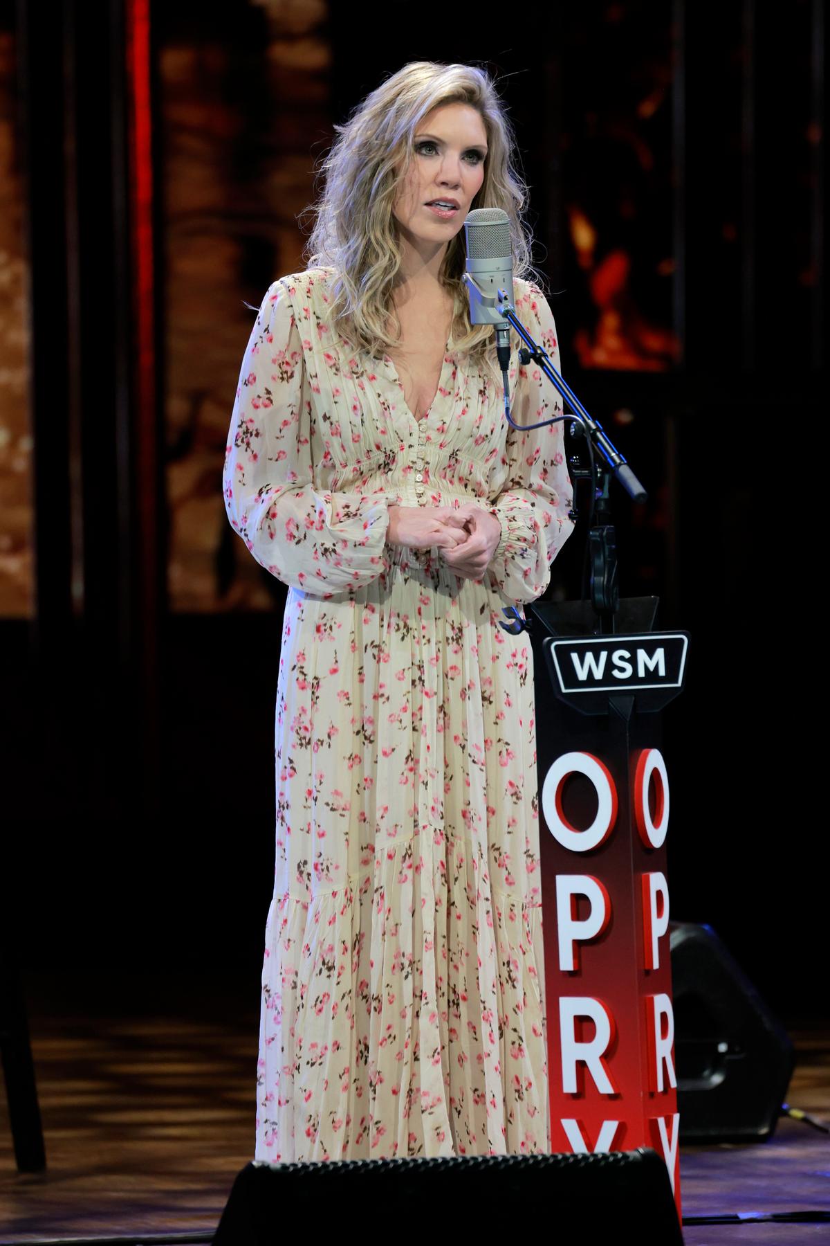 Alison Krauss performing at the "O Brother, Where Art Thou Soundtrack 25th Anniversary Celebration" at The Grand Ole Opry on Feb. 28, 2026 in Nashville. (Jason Kempin/Getty Images)
